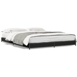 vidaXL Okvir za krevet crni 135x190 cm konstruirano drvo i metal Cijene