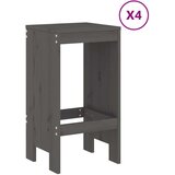  5-dijelni vrtni barski set sivi od masivne borovine | shoptok.hr