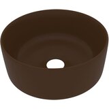  Luksuzni okrugli umivaonik mat tamnosmeđi 40 x 15 cm keramički | shoptok.hr