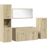 Maison Chic Kopalniški sestavi - Kopalniška garnitura 4-delna sonoma hrast inženirski les, (21787792) | Shoptok.si