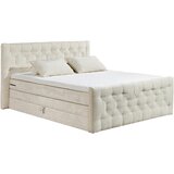 MID.YOU postelja boxspring 180 cm x 200 cm , tekstil, leseni material krem barve | Shoptok.si