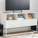 vidaXL TV omarica bela 100,5x39x60,5 cm jeklo | Shoptok.si