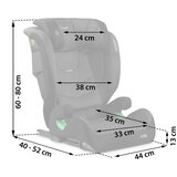  Autosjedalica Nukido Louis Soft crno-siva, 15–36 kg, ISOFIX | shoptok.hr
