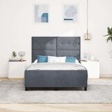  Temno sivo žametno posteljno ogrodje 140x190 cm, (22049514) | Shoptok.si
