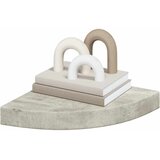  Kutne zidne police 4 kom siva boja betona 25 x 25 x 3,8 cm MDF | shoptok.hr