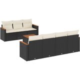  8-dijelni set vrtnih sofa od poliratana s jastucima crni | shoptok.hr