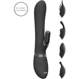 Chou - baterijski, zamjenjivi vibrator za klitorisnu ruku (crni)
