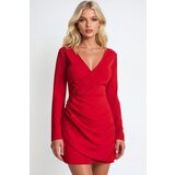 Trend Alaçatı Stili Women's Red Double Breasted Collar Sandy Dress Cijene