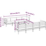  9-dijelni set vrtnih sofa s jastucima masivno drvo duglazije | shoptok.hr
