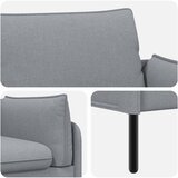 SOFA za dvije osobe Svjetlosiva 188 x 81 x 89 cm Tkanina Slike