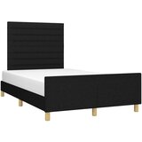  Za krevet s uzglavljem crni 120 x 200 cm od tkanine | shoptok.hr