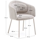 Kave Home Sivo-bež jedilni stol Minda – | Shoptok.si