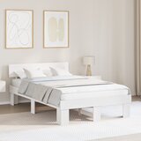 vidaXL Konstrukcija postelje Bela 120 x 200 cm Masivno borovo les | Shoptok.si