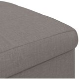  Otoman za pohranu s jastukom Sivo-smeđa 40 x 40 x 45 cm tkanina - Sivo-smeđa 40 cm tkanina | shoptok.hr