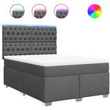 Maison Chic Box spring postelja - Vzmetna postelja z vzmetnico temno siva 140x200 cm blago SL18244, (21894294) | Shoptok.si
