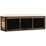  Klupa za Pohranu s 3 Ladice Masivno Drvo Manga 120x30x40 cm | shoptok.hr