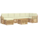 Set vanjskih sofa 8 kom. Bijela i krem Poliester | shoptok.hr
