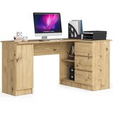 AKORD Kotni pisalni miza B20 155 cm desna - umetniški hrast - 3 predali, (21702691) | Shoptok.si