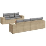 Maison Chic Seti vrtnega pohištva - Vrtna garnitura - Vrtni pohištvo set 8-delna z blazinami bež poli ratan, (21800824) | Shoptok.si