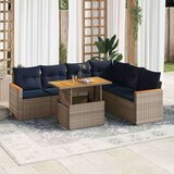 vidaXL 7-dijelni set vrtnih sofa sivi od poliratana | shoptok.hr