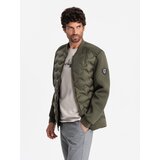 Ombre Men's quilted bomber jacket - dark olive green | shoptok.hr