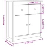  Komoda 70 x 35 x 80 cm od masivne borovine | shoptok.hr