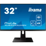 Iiyama ProLite XUB3293UHSN-B1LED monitor 31.5” 3840 x 2160 4K @ 60 Hz IPS 350 cd/m² 1000:1 4 ms HDMI DisplayPort USB-C speakers matte black XUB3293UHSN-B1 13710585000