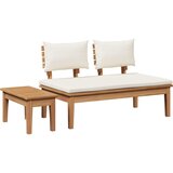  Vrtna klupa i set stolica 2 pcs Krema i smeđa | shoptok.hr