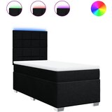 vidaXL Box spring postelja z vzmetnico črna 90x200 cm blago, (21290979) | Shoptok.si