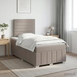  Boxspring krevet s madracem Sivosmeđa 120 x 190 cm Tkanina Slike