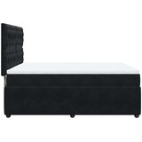 vidaXL Krevet s oprugama i madracem crni 140x200 cm baršunasti | shoptok.hr