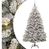 vidaXL Umestno božično drevo Zelena in Bela 210 cm PVC in kovina, (5000067086) | Shoptok.si