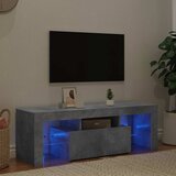 TV ormarić s LED svjetlima siva boja betona 120 x 35 x 40 cm | shoptok.hr