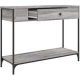  Konzolni stol siva boja hrasta 100x34,5x75 cm konstruirano drvo | Eponuda.ba