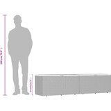vidaXL vrtna škatla za shranjevanje bež 220x50x54 cm pe ratan akacija | Shoptok.si