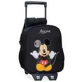  MICKEY Ranac 25 cm sa točkićima - Crna Cene