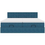 vidaXL Otomanski okvir kreveta s madracima plavi 200x200cm baršunasti | shoptok.hr