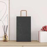  Papirnate vrećice 250 kom s ručkama crne 21x11x36 cm | shoptok.hr
