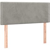 Maison Chic posteljno vzglavje - vzglavna omarica - nočna omarica svetlo sivo 90x5x78/88 cm žamet, (21706778) Cene