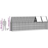  Kavez za piliće 2 pcs Srebrno 600 x 100 x 210 cm Cinkani čelik | shoptok.hr