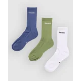 Logo 3-Pack Socks green / blue / white