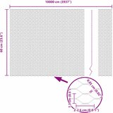  Heksagonalna ograda s stubom 100 x 0,6 m Pocinčani čelik Mreža | shoptok.hr