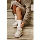 Big Star Platform Snow Boots with Fur Big Star Light Beige | shoptok.hr