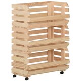 vidaXL Kolica za povrće 57 x 30 x 80 cm od masivne borovine Cijene