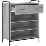  Ormar za cipele 76 x 36 5 x 93 cm Konstruirano drvo Siva Sonoma - Siva Sonoma 76 x 36 5 x 93 cm 1 ladica i 3 police | shoptok.hr