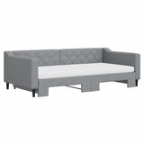  Dnevni krevet na razvlačenje svjetlosivi 100x200 cm od tkanine | shoptok.hr
