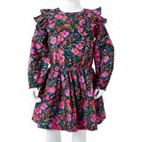  Dječja haljina s dugim rukavima jarkoružičasta 128 | shoptok.hr