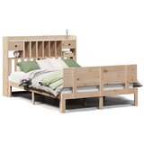vidaXL Krevet s regalom za knjige bez madraca 140x200 cm od borovine | shoptok.hr