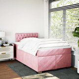  Krevet s oprugama i madracem ružičasti 120 x 190 cm baršunasti | shoptok.hr