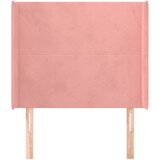  Uzglavlje s ušima ružičasto 83x16x118/128 cm baršunasto | Eponuda.com